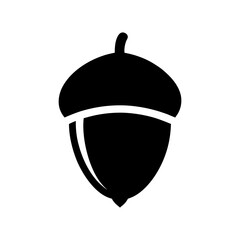 acorn-vector-silhouette illustration