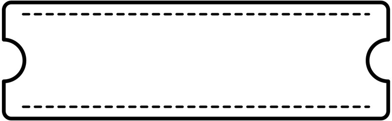 Dash line Deco Blank Coupon Text Box
