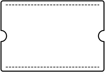 Dash line Deco Blank Coupon Text Box
