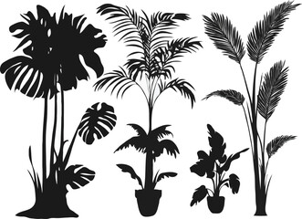 vector art of set of trees