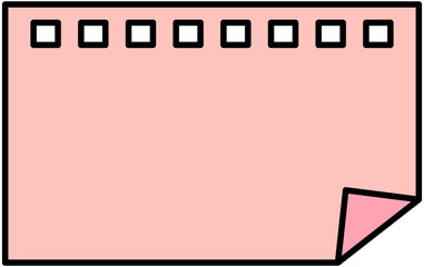 Blank Pink Paper Notebook
