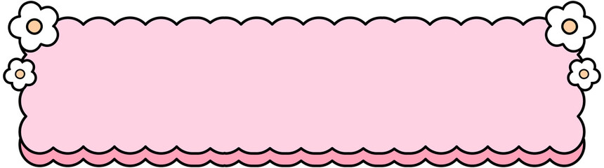 Wavy Frame With Small Flower Decor
