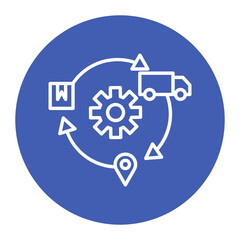Supply Chain Optimization Icon