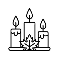 burning candle icon vector illustration