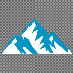 Vector set mountains icons outline vector. Mountain pick icon set collection vector design. Minimalist mountain silhouette vector set for graphic design projects. Mountain silhouette design 