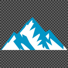 Vector set mountains icons outline vector. Mountain pick icon set collection vector design. Minimalist mountain silhouette vector set for graphic design projects. Mountain silhouette design 