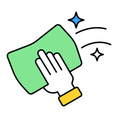 Easy to Wipe Clean Icon. Simple Maintenance and Cleanability Feature