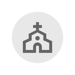 Obraz premium Church Outlined Icon