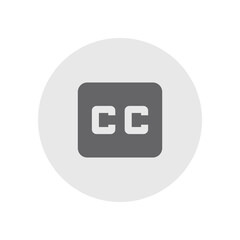 Fototapeta premium Closed Caption Filled Icon