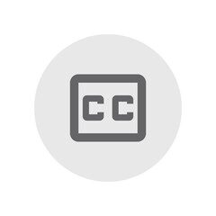 Fototapeta premium Closed Caption Off Outlined Icon