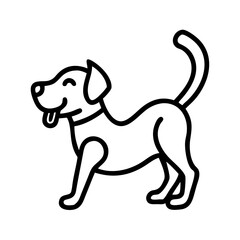 Cute cartoon dog vector illustration for pet lovers and children's designs, happy animal friend drawing