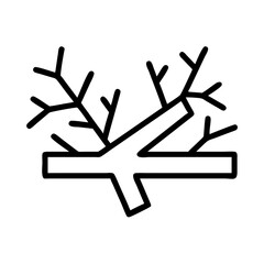 Explore stylized tree branch vector illustration for nature themed designs and botanical art projects