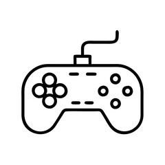 Gamepad controller vector icon for console gaming and esports tournament design asset element