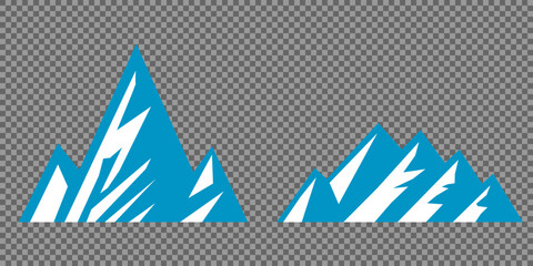 Vector set mountains icons outline vector. Mountain pick icon set collection vector design. Minimalist mountain silhouette vector set for graphic design projects. Mountain silhouette design 