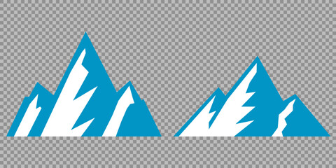 Vector set mountains icons outline vector. Mountain pick icon set collection vector design. Minimalist mountain silhouette vector set for graphic design projects. Mountain silhouette design 