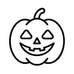 Halloween pumpkin outline vector illustration for spooky season decorations and design needs