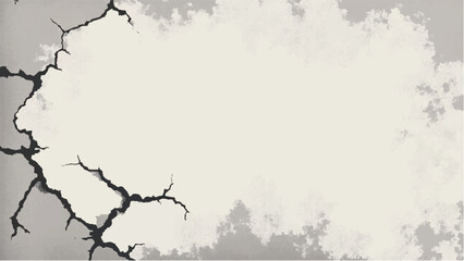 Cracked background. Old wall background with cracks. Vector illustration. Abstract illustration of cracked wall.