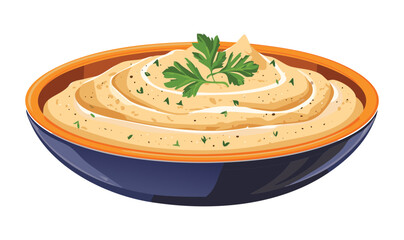 Cream Cheese Soup - Vector Illustration