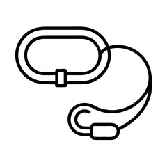 Dog leash and collar vector illustration, pet walking accessory outline drawing, animal restraint