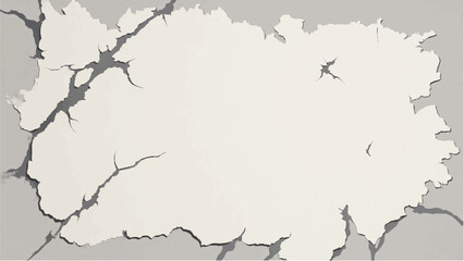 Cracked background. Old wall background with cracks. Vector illustration. Abstract illustration of cracked wall.