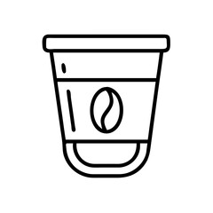 Coffee to go cup vector icon, coffee bean logo, takeaway coffee, coffee shop, beverage, cafe icon