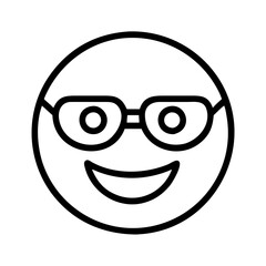 Nerd face emoji vector illustration for social media and communication design element concept 90