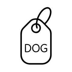 Dog tag identification pet id name address phone number animal rescue shelter accessory outline