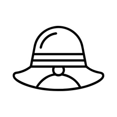 Sun hat icon summer fashion accessory beach hat stylish headwear women s hat vacation hat trendy hat