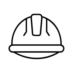 Construction safety hard hat vector icon illustration for industrial work and protection gear