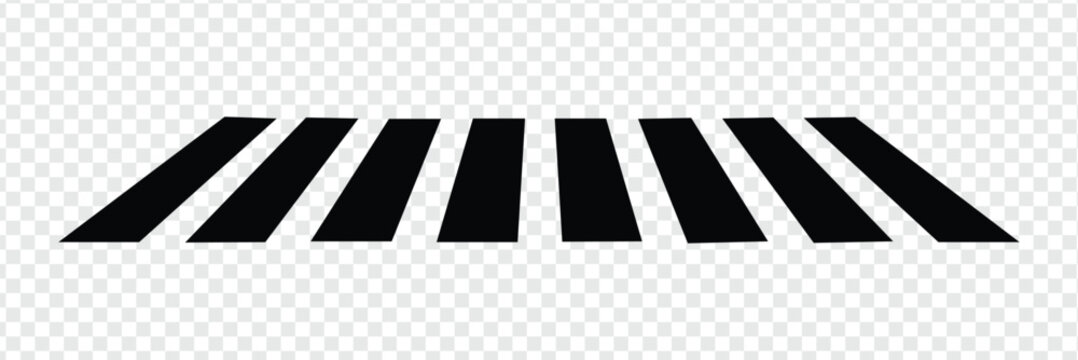 Crosswalk lines. pedestrian crossing icon. zebra crossing. vector illustration, crossover isolated on white background. Vector Illustration .EPS 10 .  