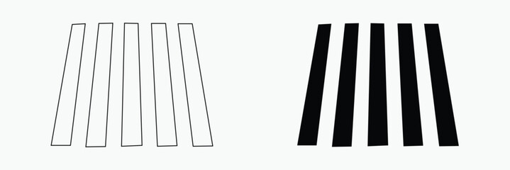 Crosswalk lines. pedestrian crossing icon. zebra crossing. vector illustration, crossover isolated on white background. Vector Illustration .EPS 10 .  
