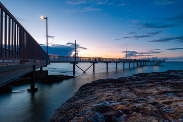 Sunset view of Nightcliff jetty, Darwin, Australia.