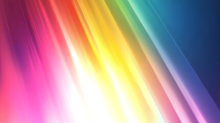 Obraz premium Vibrant rainbow rays blending seamlessly into a harmonious spectrum of colors, creating an uplifting and dynamic atmosphere.
