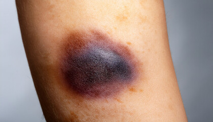 003-065-046-Bruising shown as spreading ink on translucent skin. 93205