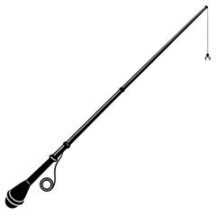Fishing Rod Vector | AI Graphic Design File | White Background for Digital Use