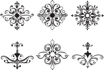 A set of elements, symbols, ornaments, mandalas. Hand drawn vector illustration	