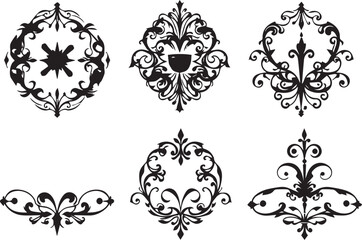 Obraz premium A set of elements, symbols, ornaments, mandalas. Hand drawn vector illustration 