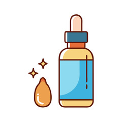 Serum bottle and drop for beauty or medicine