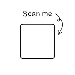 Scan me icon. qr code template isolate on transparent background.