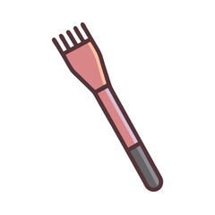Hair Dye Application Brush, Professional Stylist Tool Illustration