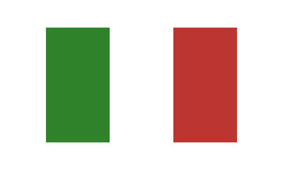 Italy flag icon isolate on transparent background.