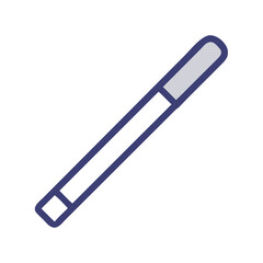 Simple Grey Marker Illustration Isolated on Black Background