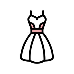 Minimalist Pink Devil Icon on Black Background for Halloween