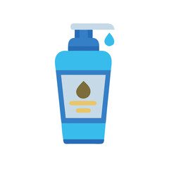 Fototapeta premium Liquid soap bottle icon, vector illustration with droplet