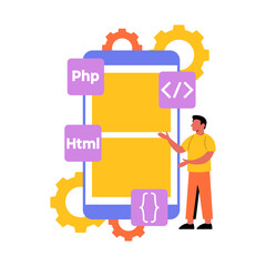 Mobile App Development Illustration