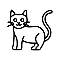 Cute cat vector illustration for pet lovers and animal themed designs, adorable feline artwork image