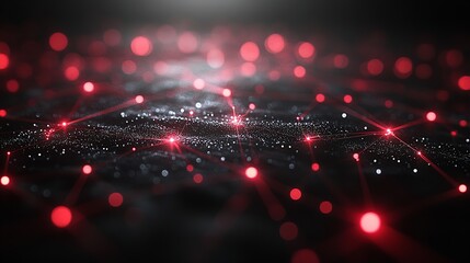 Red Network Connections Abstract Technology Background