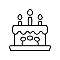Birthday cake with candles vector illustration for party celebration and dessert design icon