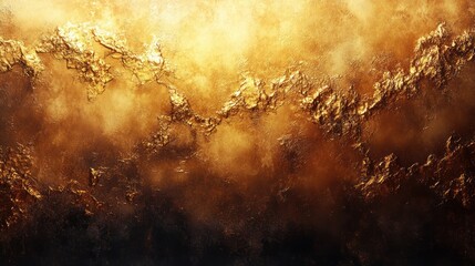 Minimalistic Gold Leaf Abstract Background with Warm Golden Hues and Soft Gradients Elegant Metallic Texture