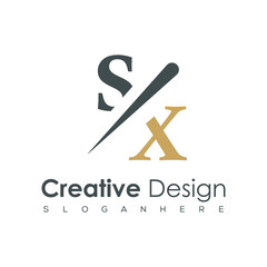 initial monogram logo with creative design.	
